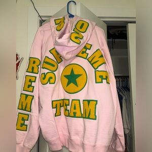 Supreme Team Chenille Hooded Sweatshirt Pink